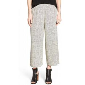 Eileen Fisher Tencel Viscose Chevron Printed Wide Crop Pant Size Medium